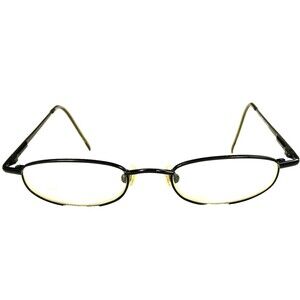 Eye Q Eyeglasses Metal Frames Oval Black SW 314 Vtg Womens Small 45 - 18 - 141